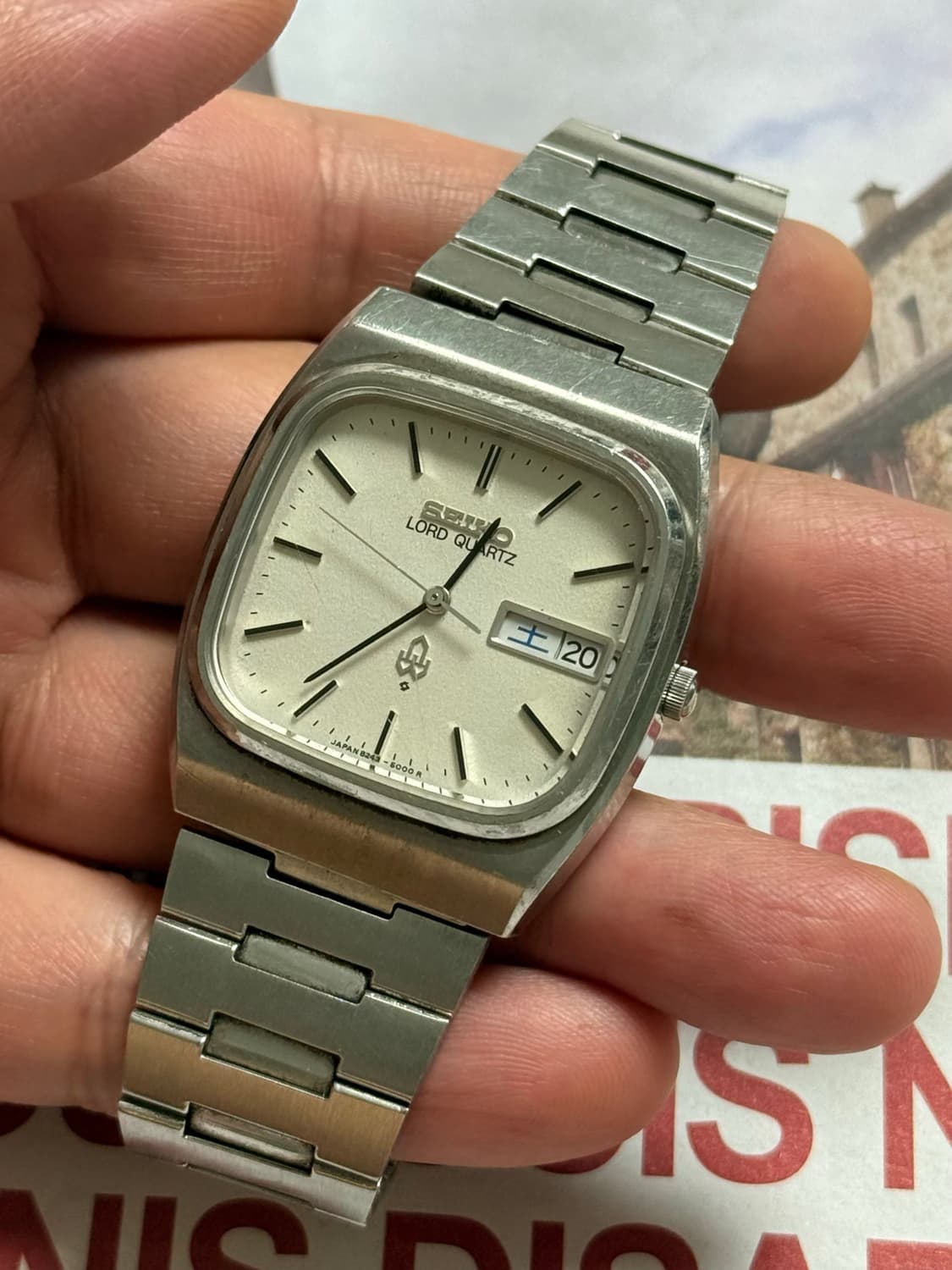 Seiko 세이코 쿼츠 Lord Quartz 스퀘어 Day-Date 19 상품이미지3