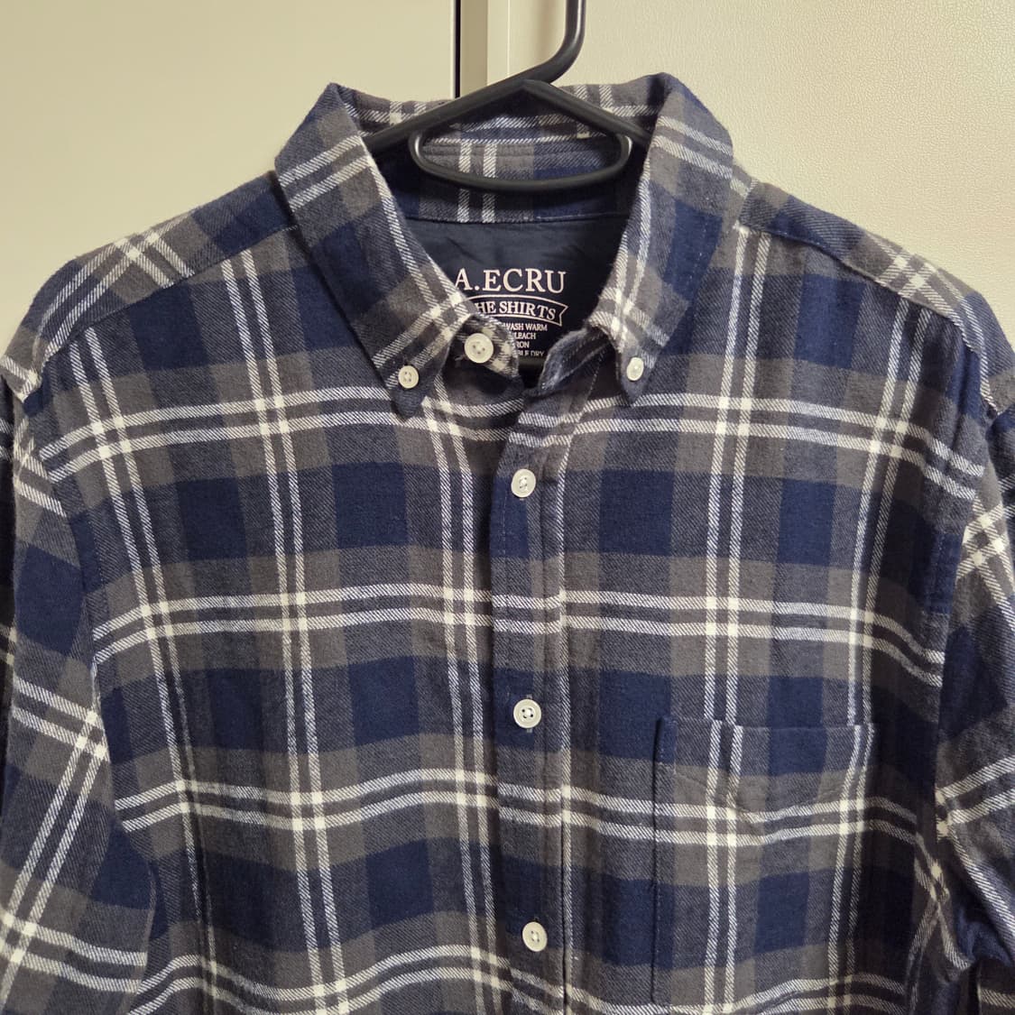 A.ECRU 재팬 플란넬 체크 셔츠 L(100) 상품이미지2