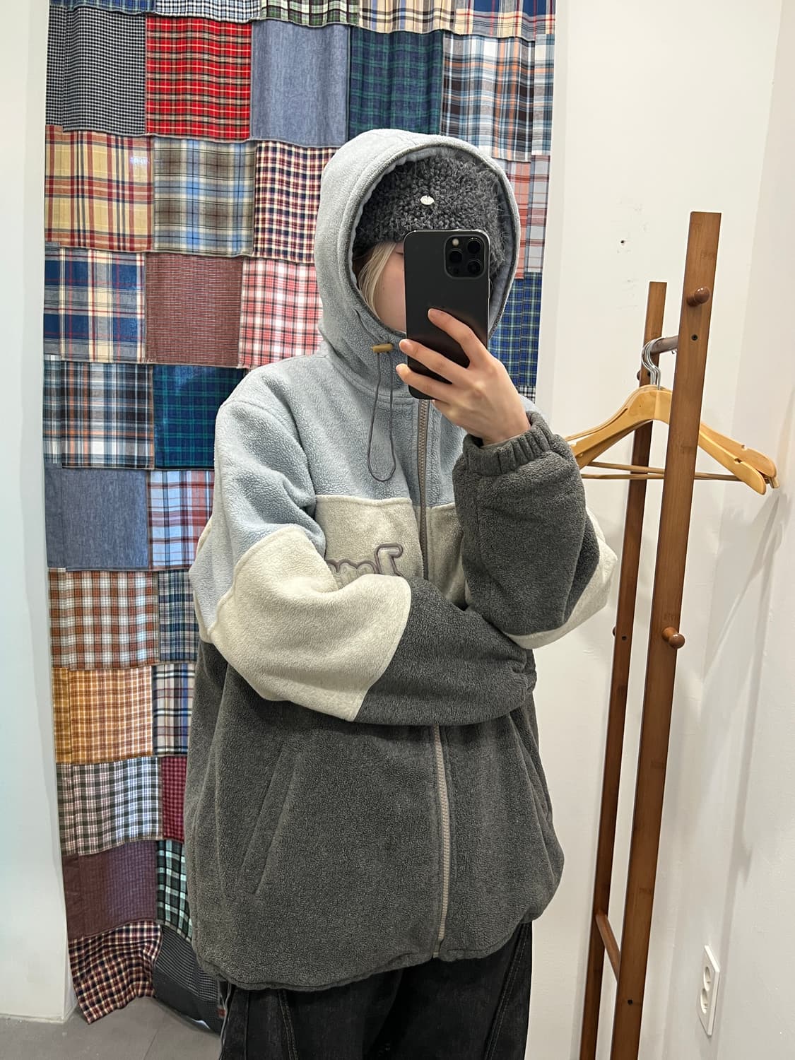 Generation 스카이블루 차콜 플리스 자켓 상품이미지2