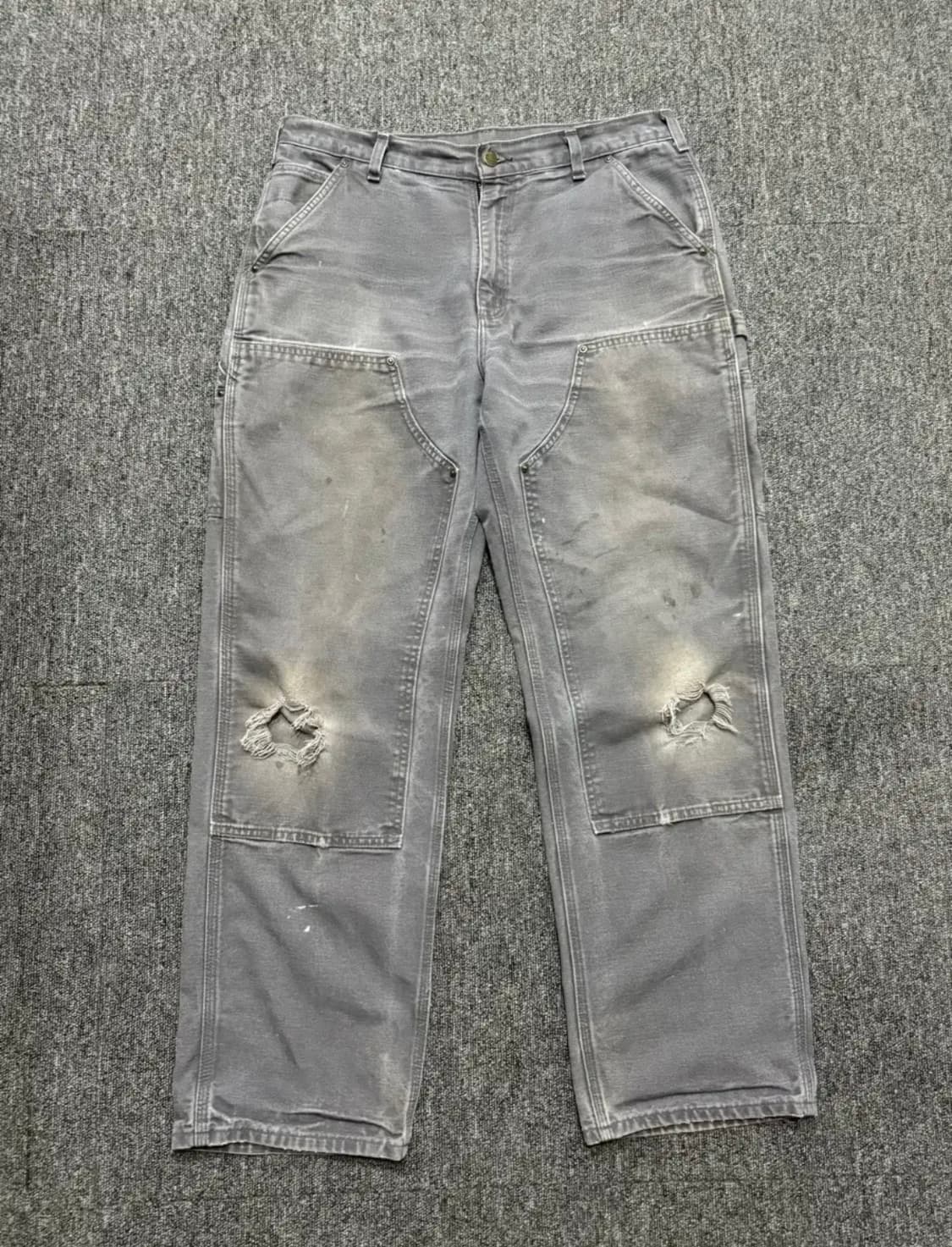 칼하트 빈티지 더블니 그레이 34 상품이미지1