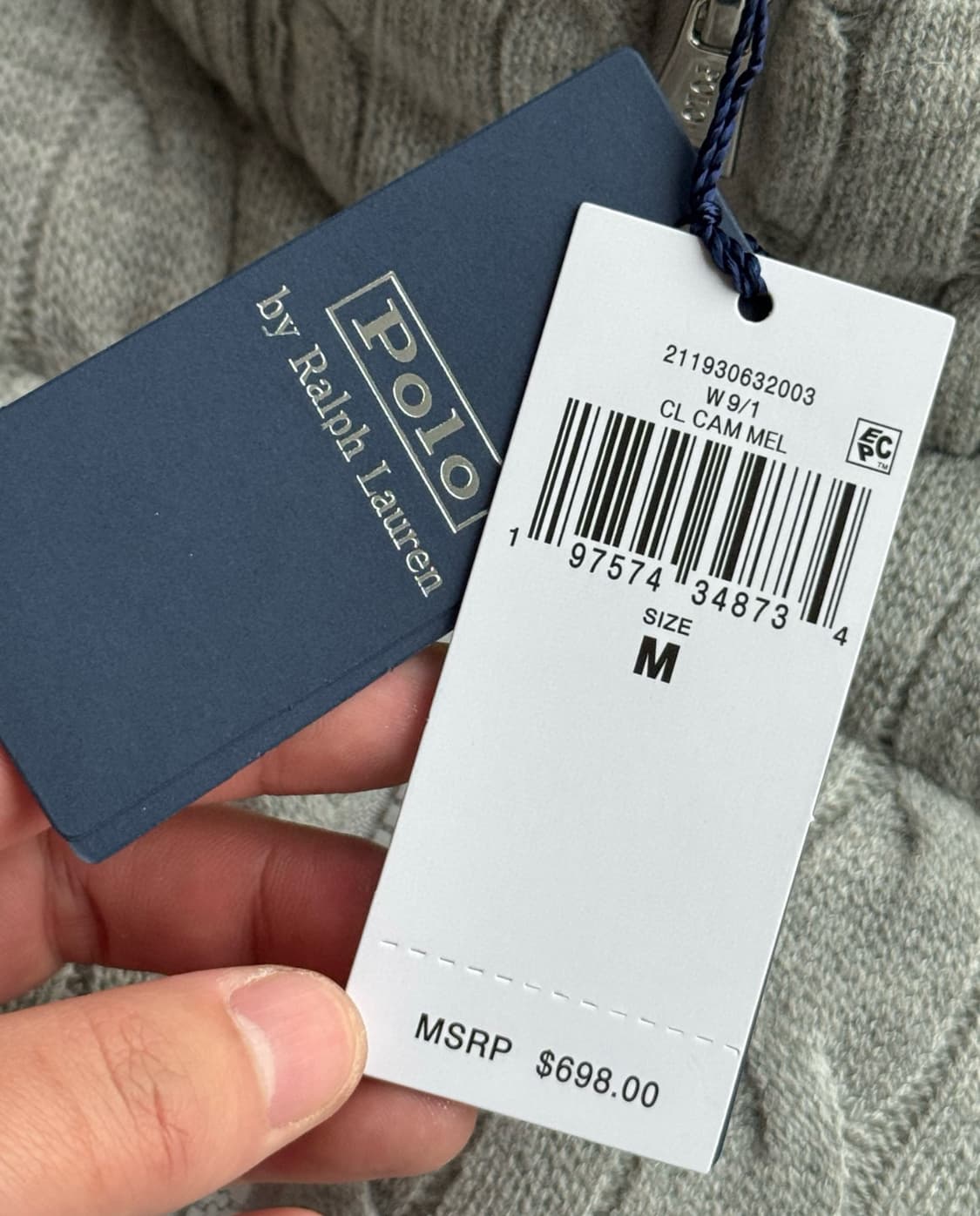 POLO 케이블 니트 후드 다운 코트 패딩 상품이미지5