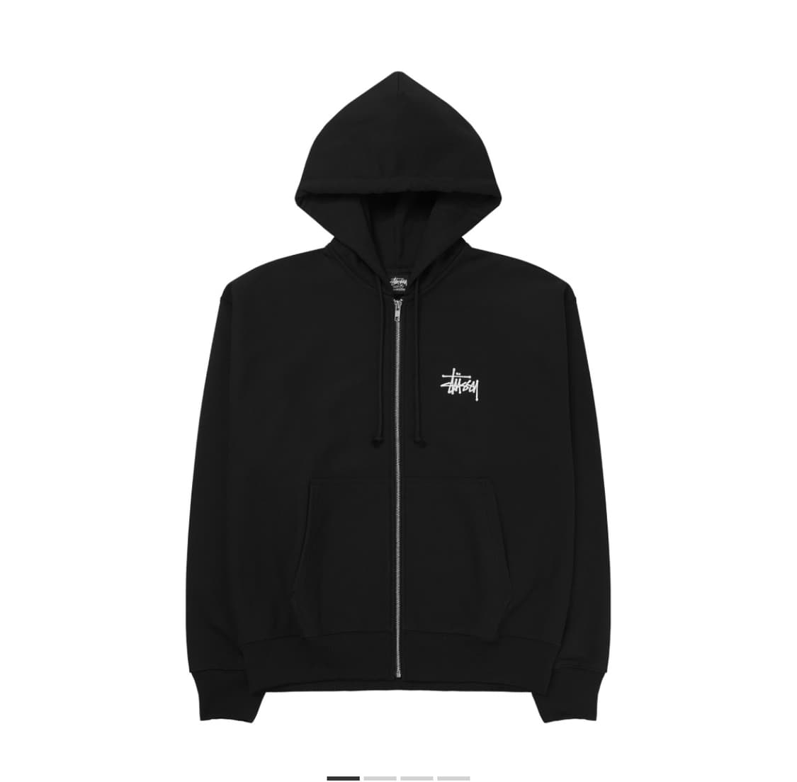 스투시 베이직 후드 집업 블랙 2XL 새상품 상품이미지2