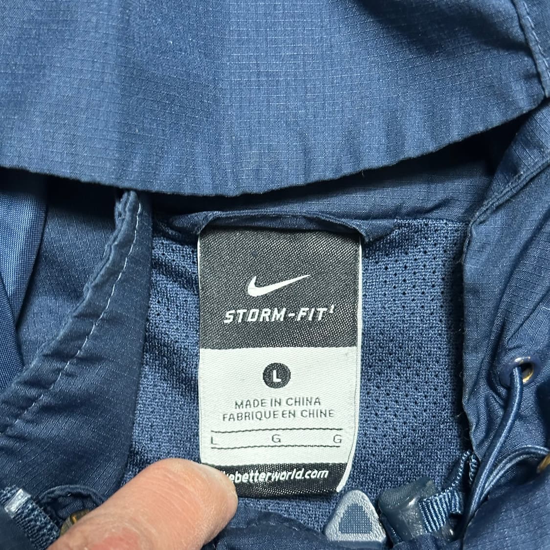 L 나이키 아스날 네이비 후드 바람막이 상품이미지4