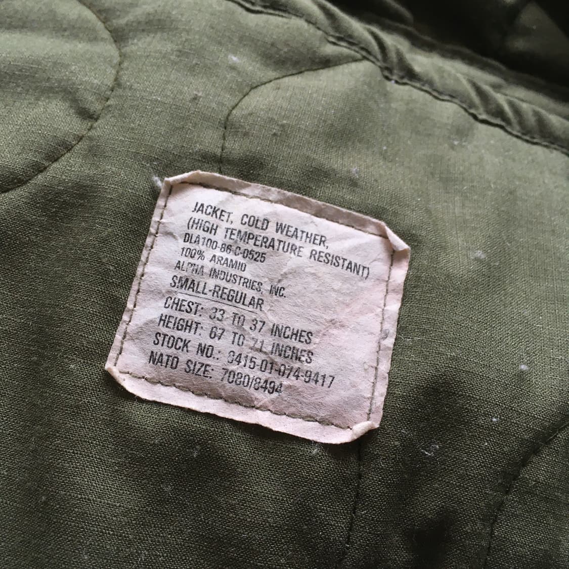 1980’s US ARMY  Cold Weather Tanker Jack 상품이미지7
