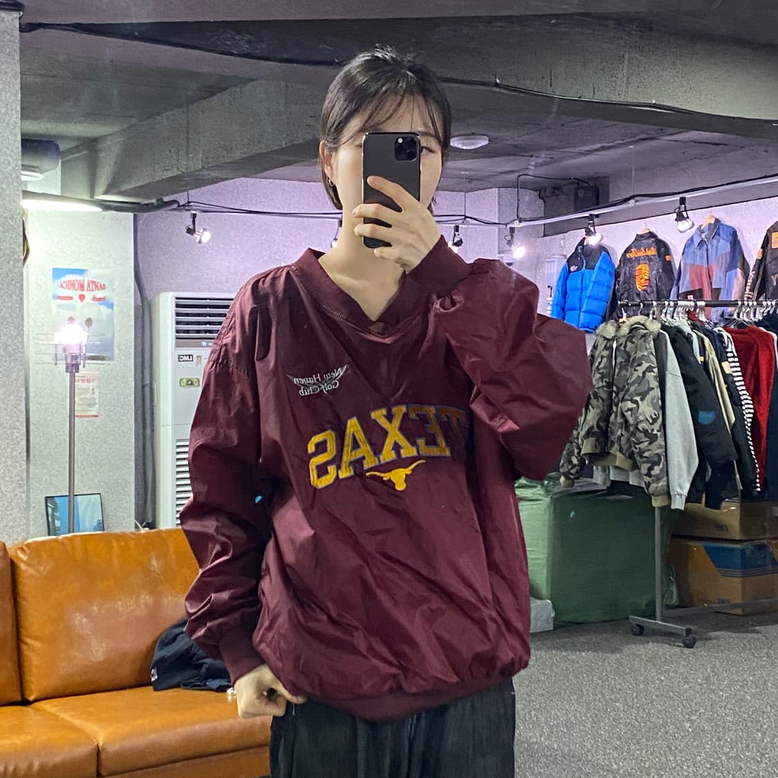 빈티지 텍사스 버건디 웜업 B3550 상품이미지1