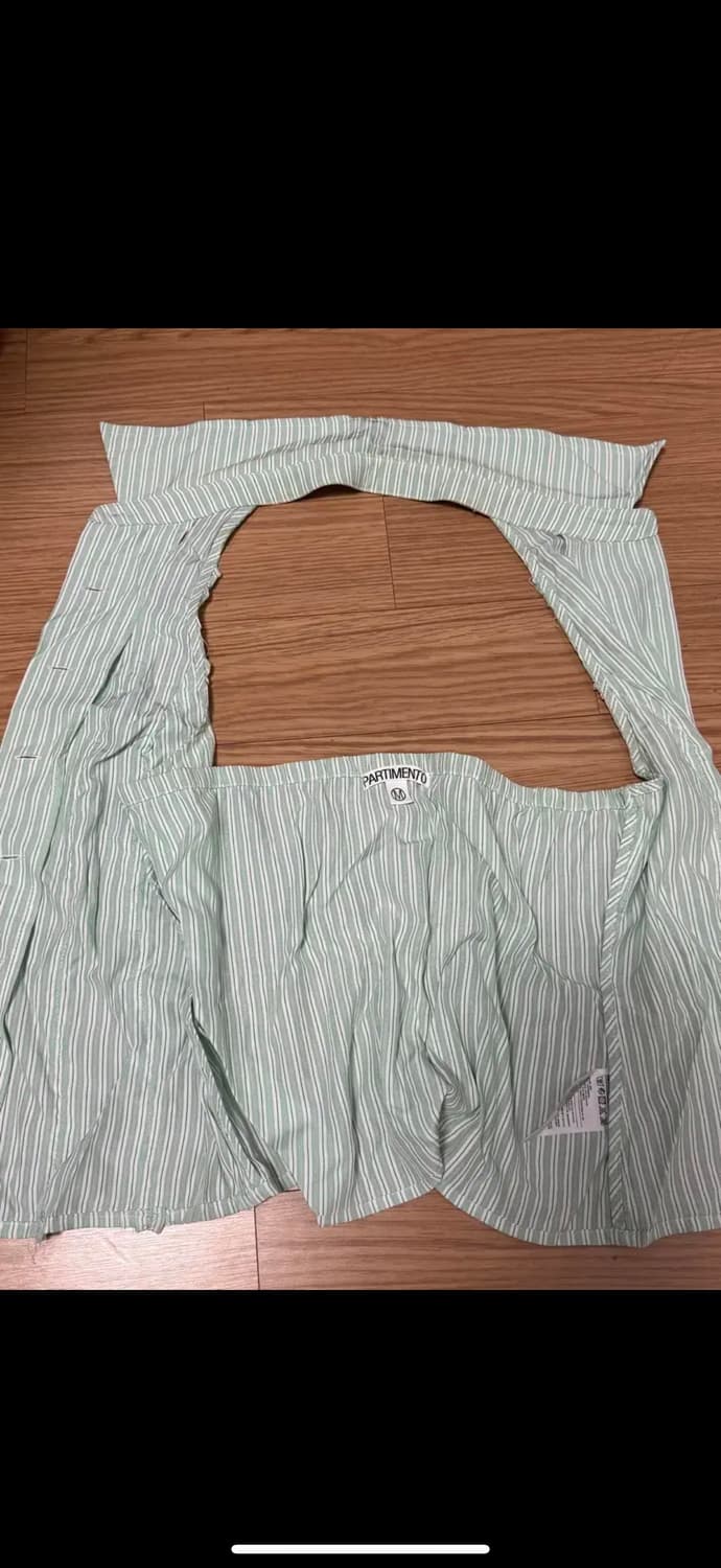 파르티멘토 홀터넥셔츠 라이트 그린 상품이미지3