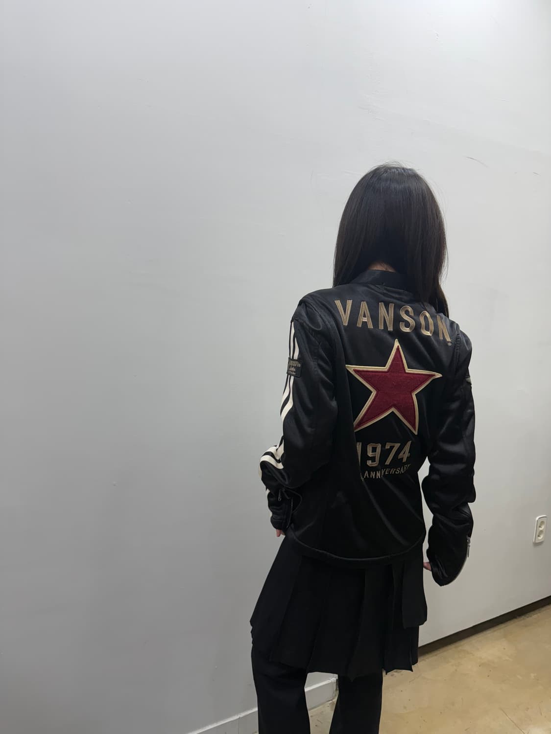 밴슨 로고 디테일 바이커 자켓 상품이미지8