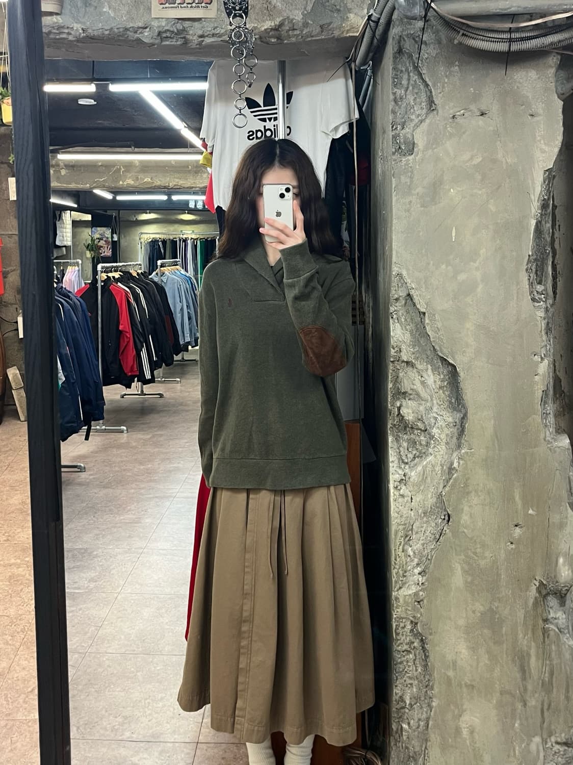 폴로 랄프로렌 엘보우패치 숄카라 니트 그린 S #csz2659  상품이미지2