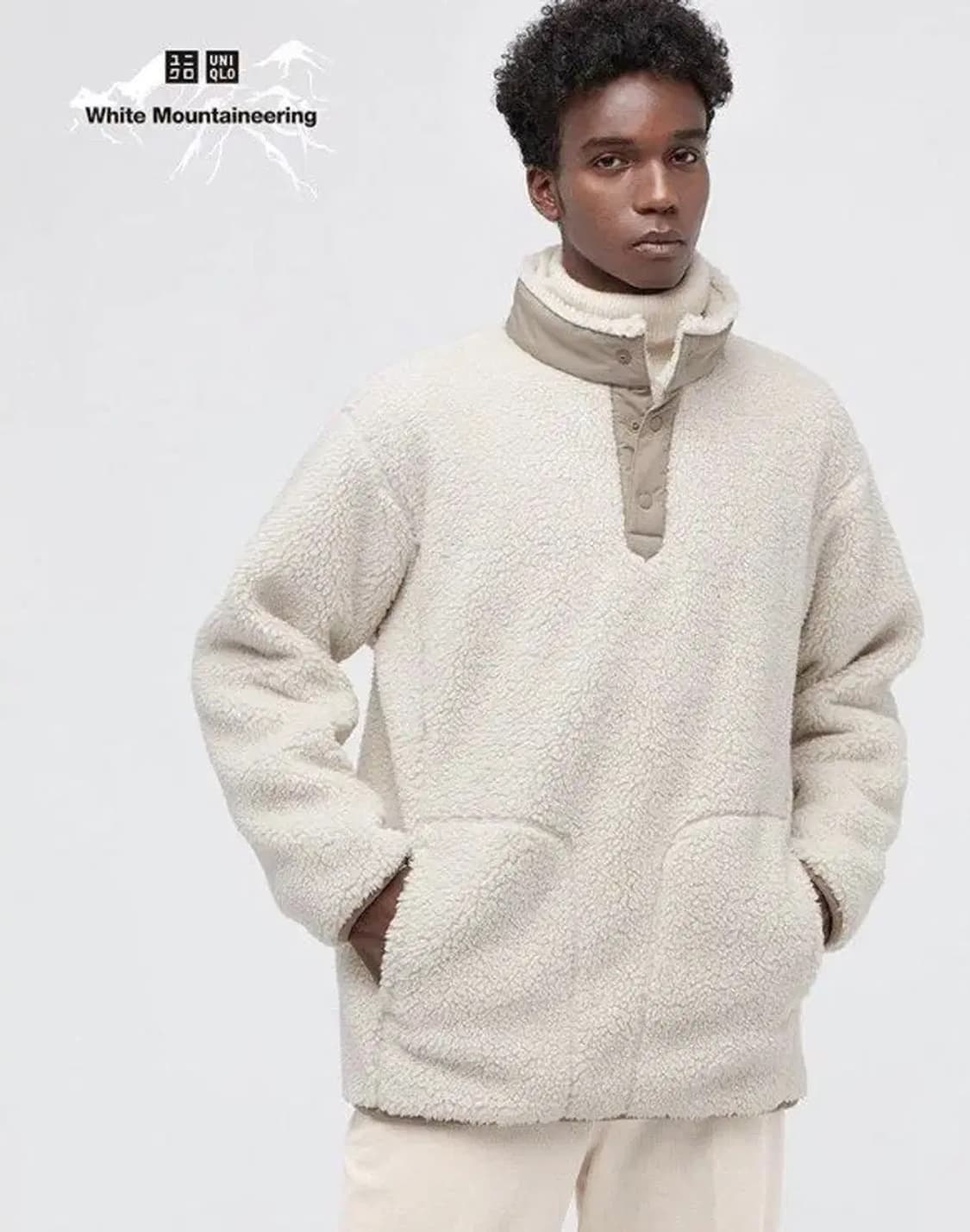 유니클로 X 화이트 마운티니어링 플리스 풀오버 아이보리 상품이미지1