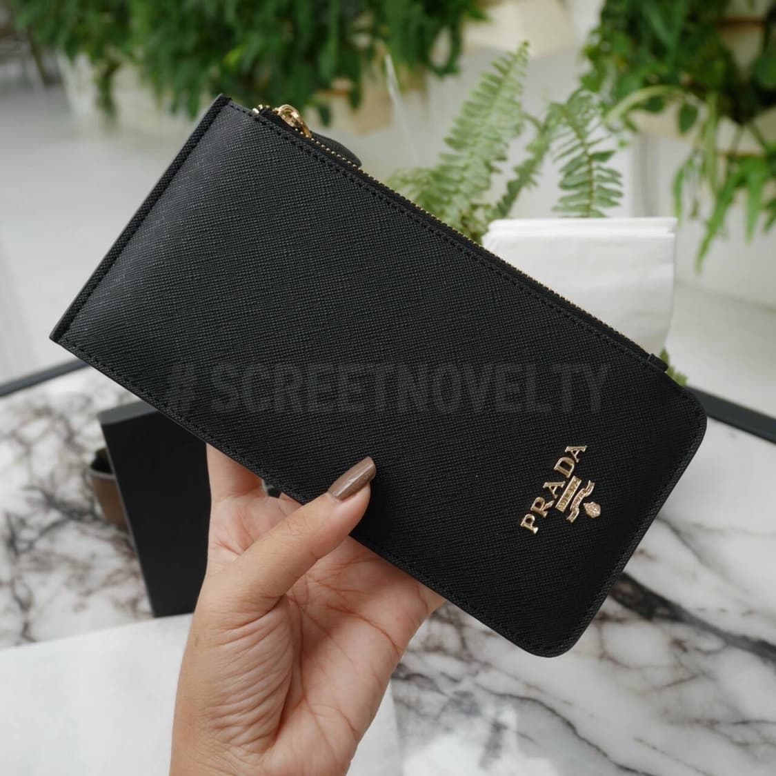 프라다 사피아노 카드지갑 동전지갑 블랙 풀박스 상품이미지2