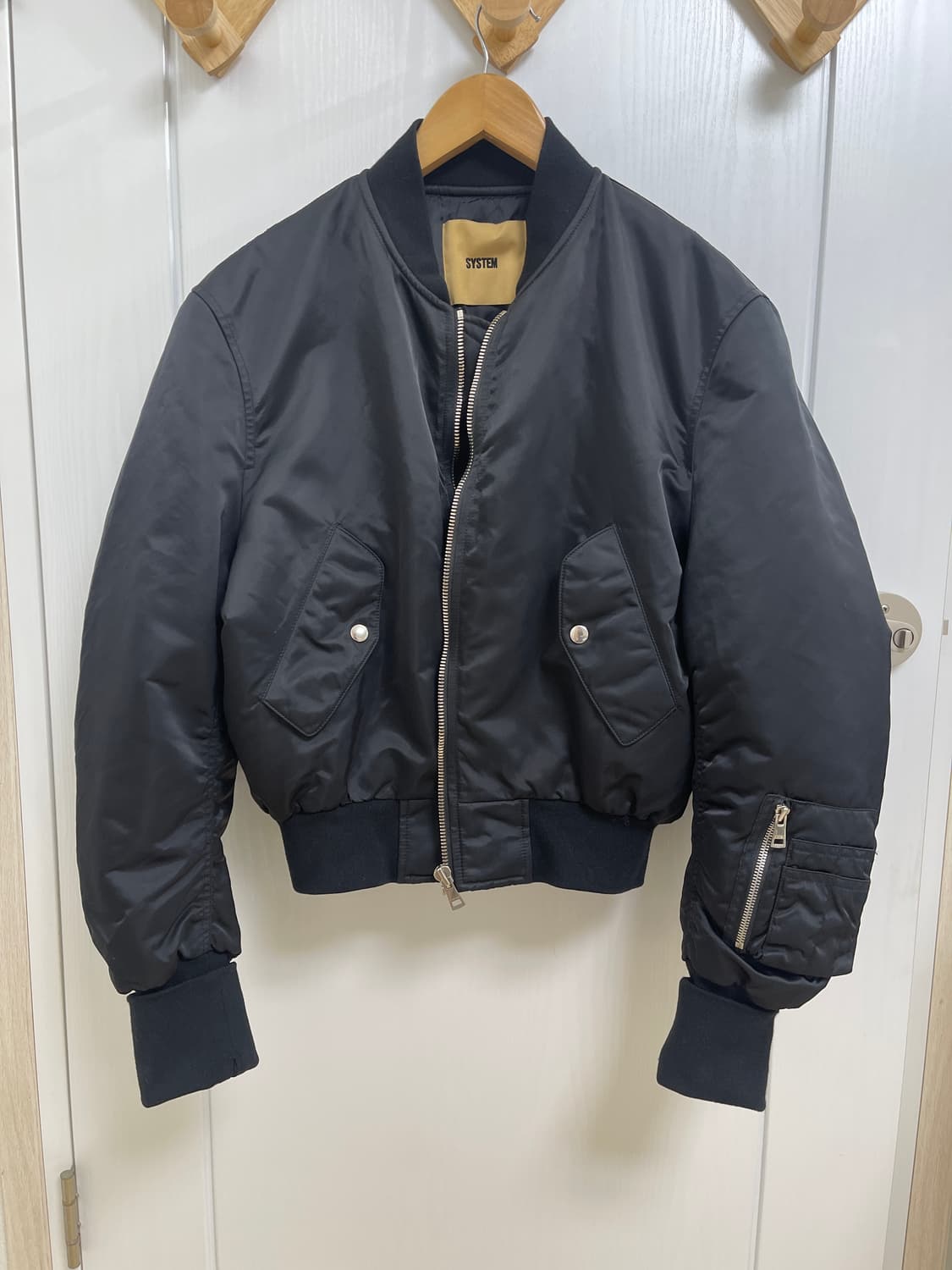 System  시스템 블랙 MA-1 항공점퍼 100사이즈 상품이미지2
