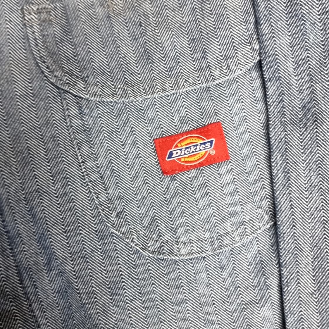 디키즈 블루 헤링본 스트라이프 작업복 점프수트(100) 상품이미지4