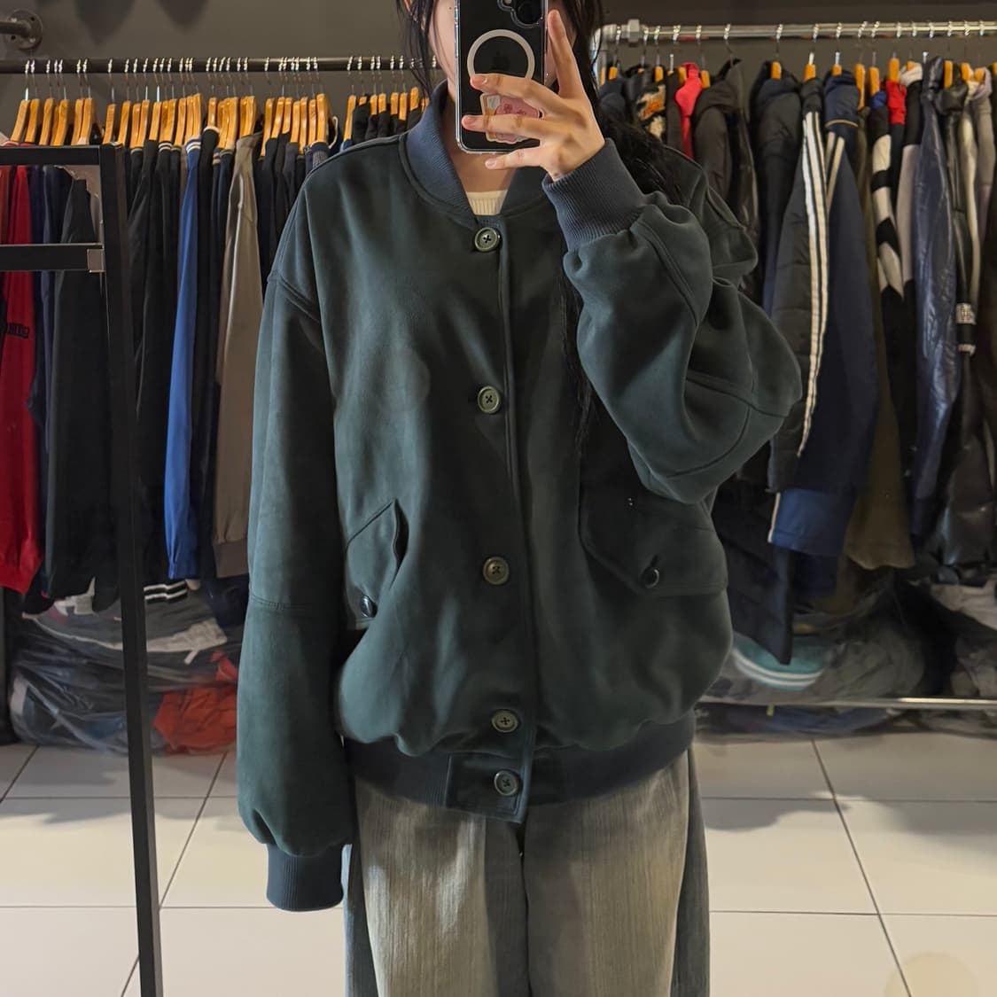 벌스데이수트 스웨이드 봄버 자켓 상품이미지1