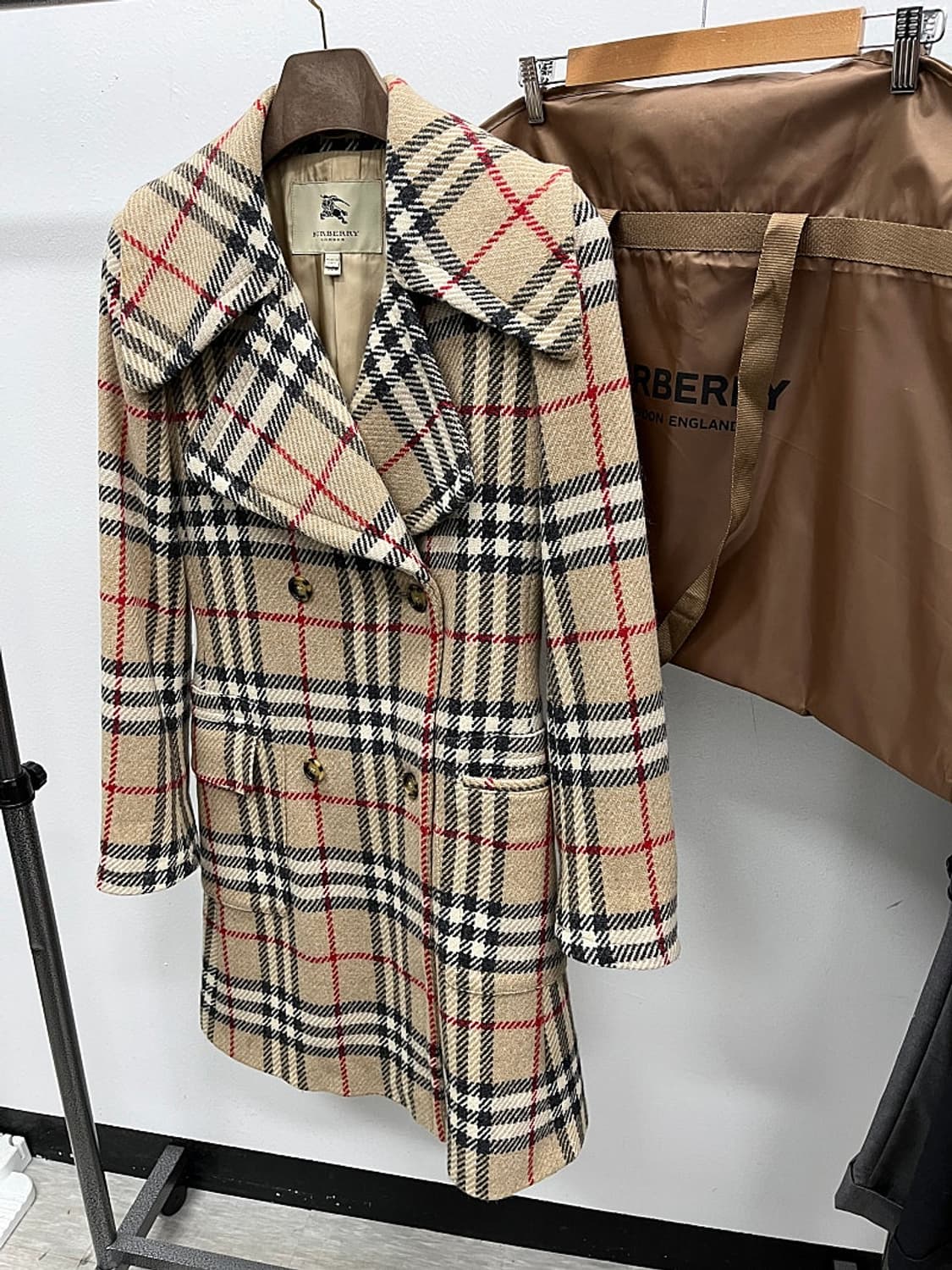 여) 버버리 이태리 노바체크 더블코트  상품이미지1