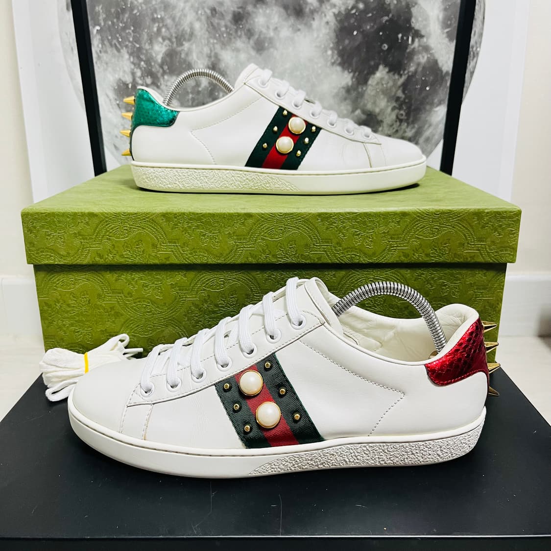 정품 38) 구찌 진주 펄 스터드 스니커즈 240~245 상품이미지1