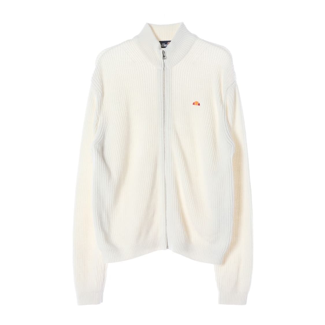 엘레쎄 올드스쿨 로고 자수 하이넥 집업 니트 가디건 L 상품이미지1