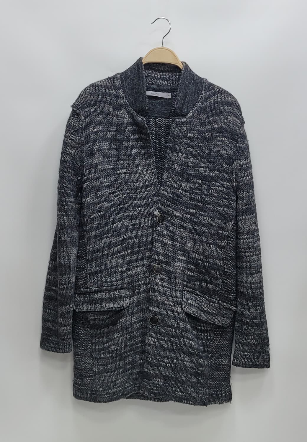 series 시리즈 니트 롱 가디건 / 남 105 (슬림핏) 블랙 그레이 상품이미지1