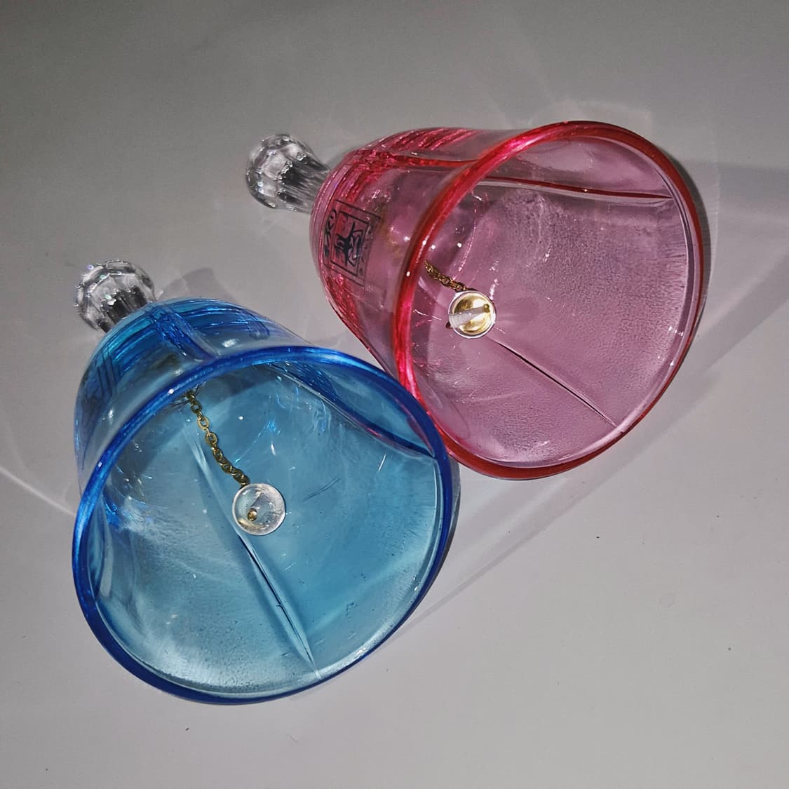 90s 오타루 핸드블로운 컬러 유리 벨 1p 상품이미지9