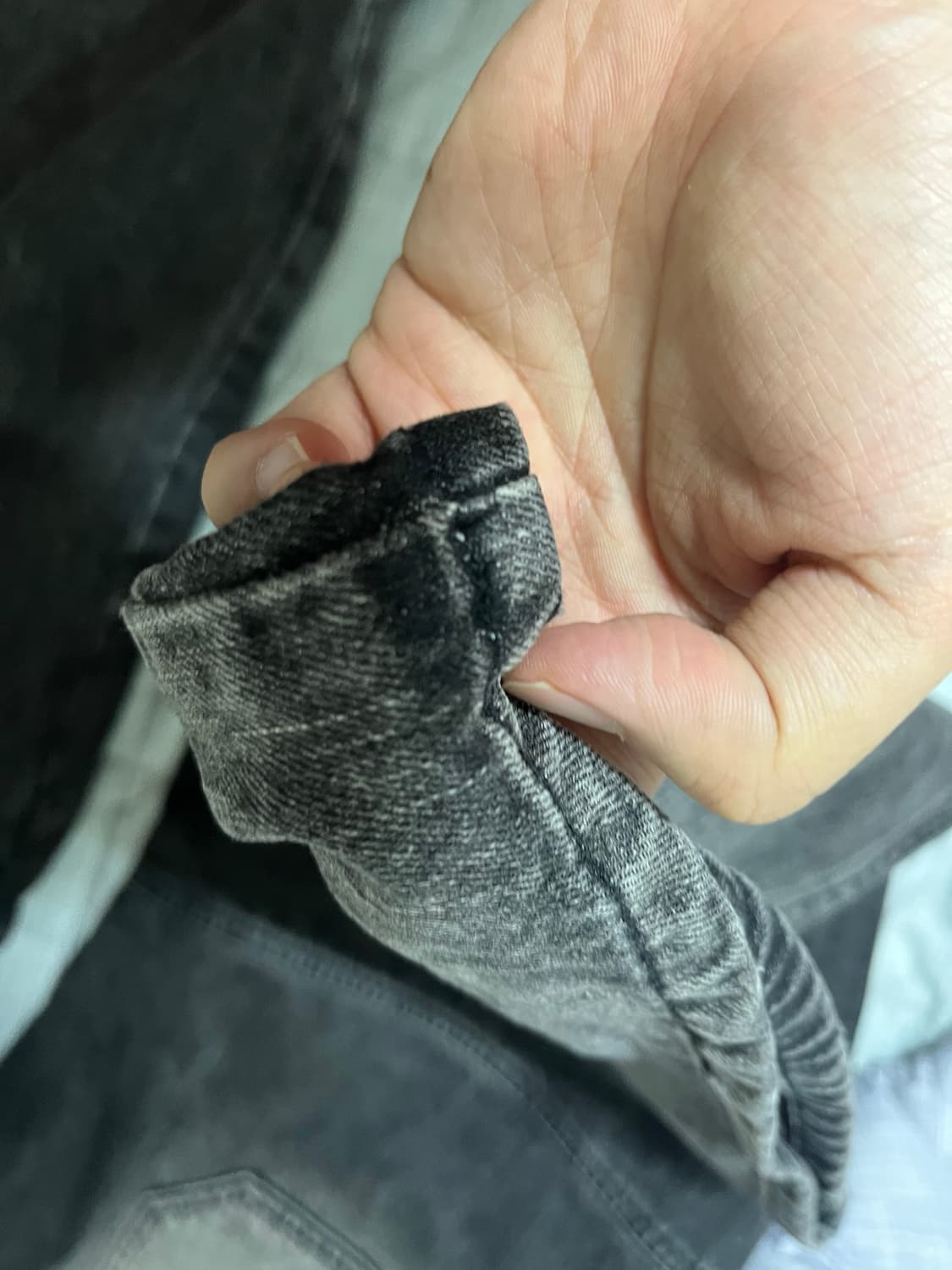 Mjd 3D니 데님 팬츠 블랙 L 상품이미지3