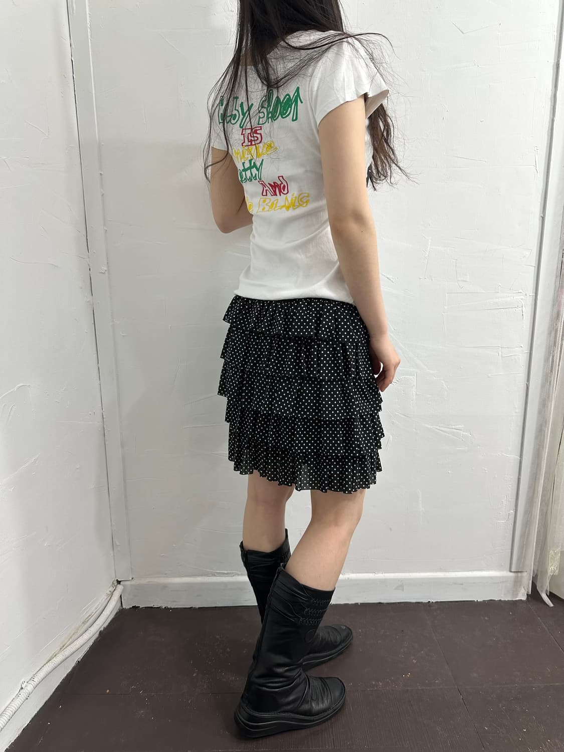 ozoc dot layered skirt 상품이미지4