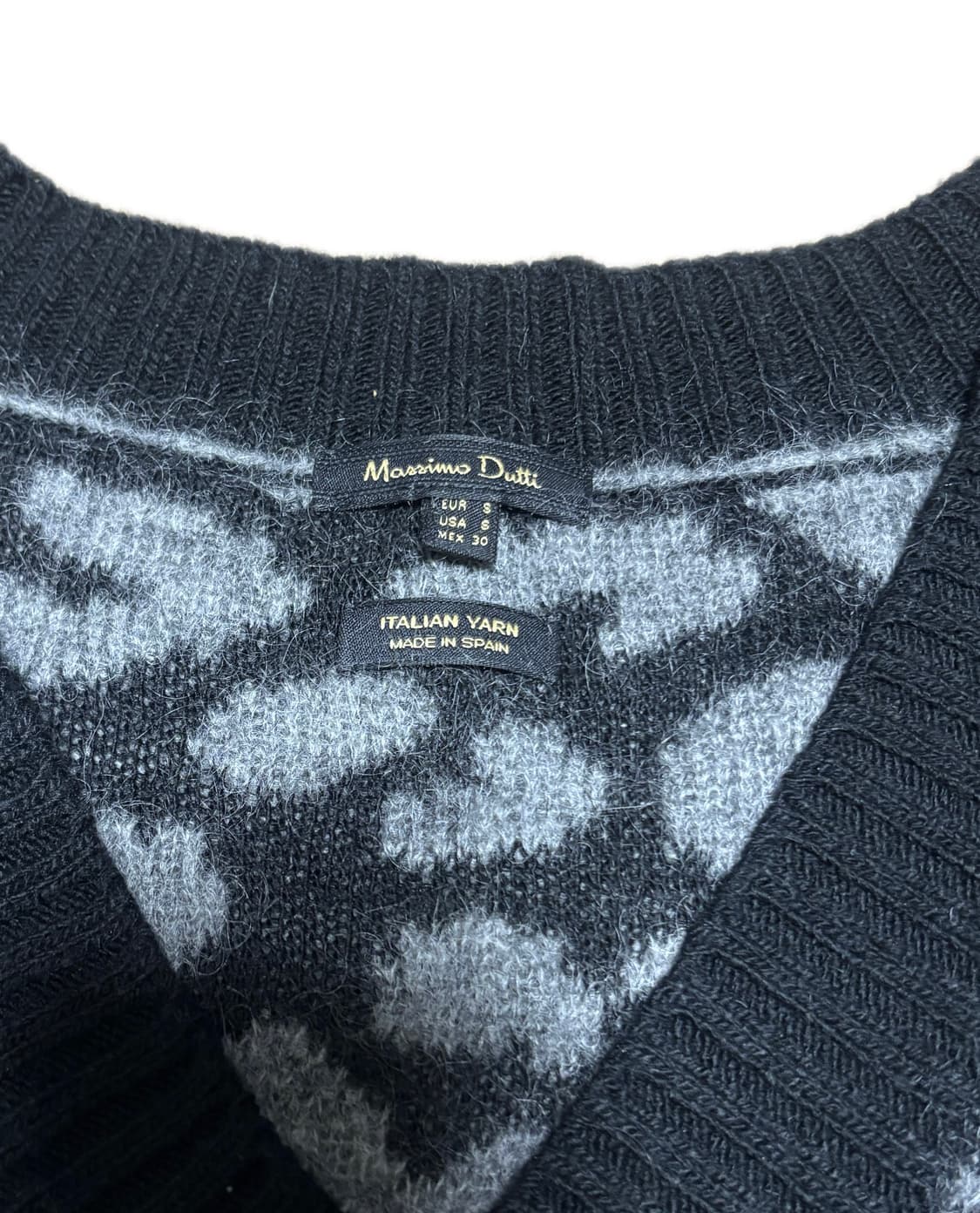 마시모두띠 레오파드 패턴 브이넥 니트 상품이미지2