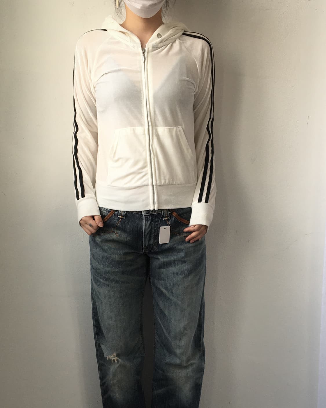 Velvet hood zip up 상품이미지1