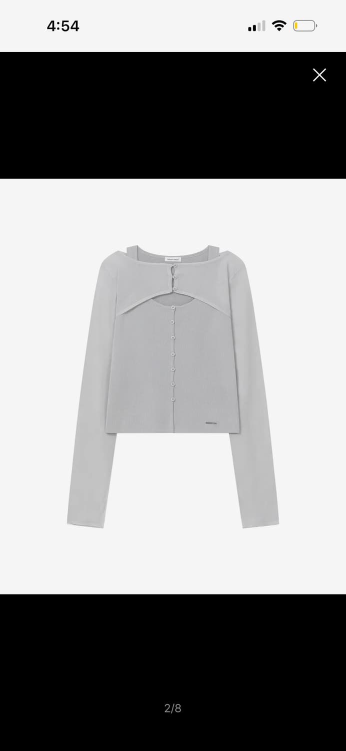 ayered bolero knit top GREY 상품이미지2
