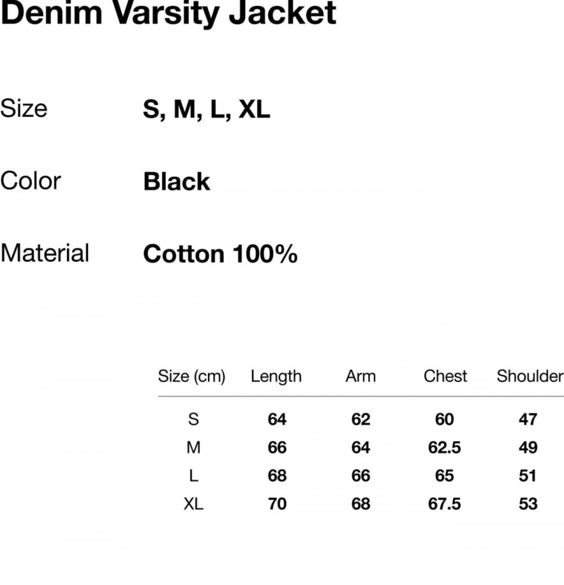 디스이스네버뎃 데님 바시티 자켓 블랙 상품이미지4