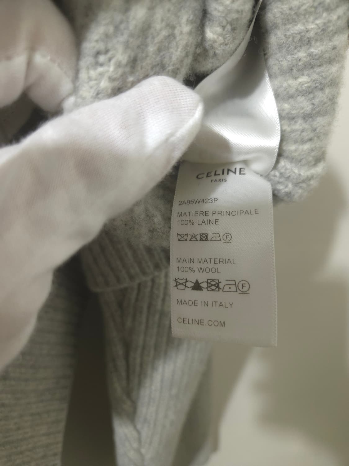 [새상품급] 셀린느 리브드 울 니트 후드 Gray L Size 상품이미지8