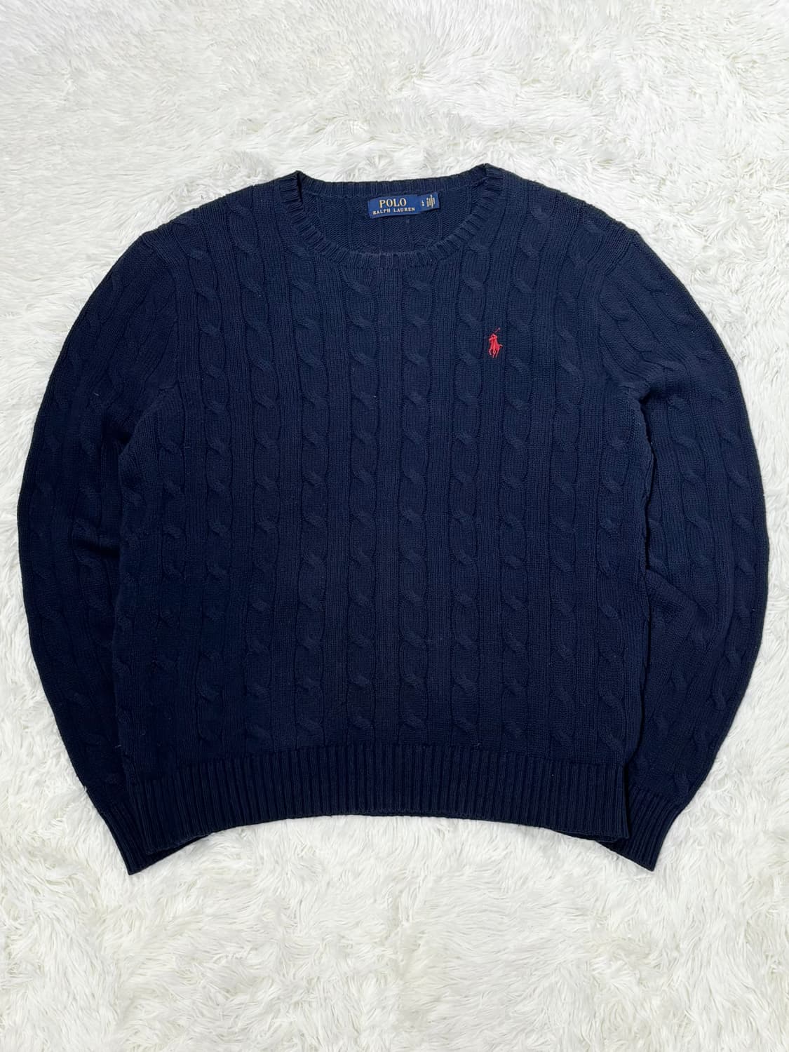 폴로 랄프로렌 네이비 포니 케이블 니트 상품이미지4