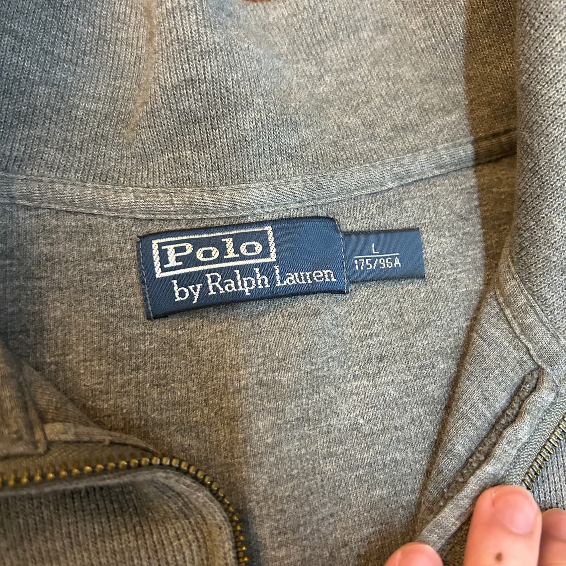 Polo RalphLauren 폴로 빈티지 니트 반집업 그레이 그린포니 상품이미지4