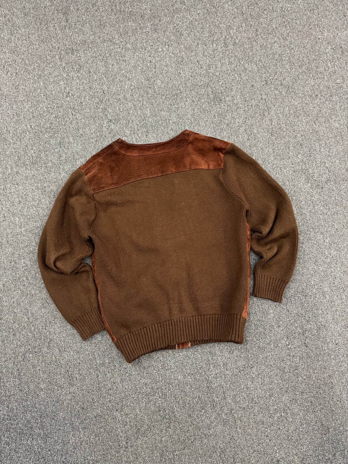 M)THE BROADWAY 빈티지 브라운 돈피 니트 가디건 상품이미지6