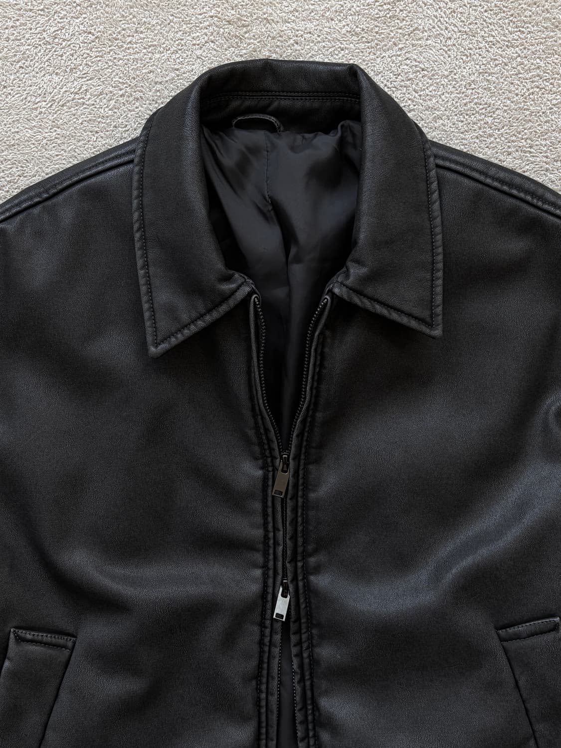 SPAO 신세틱레더 인슐레이트 워싱 블루종 상품이미지6