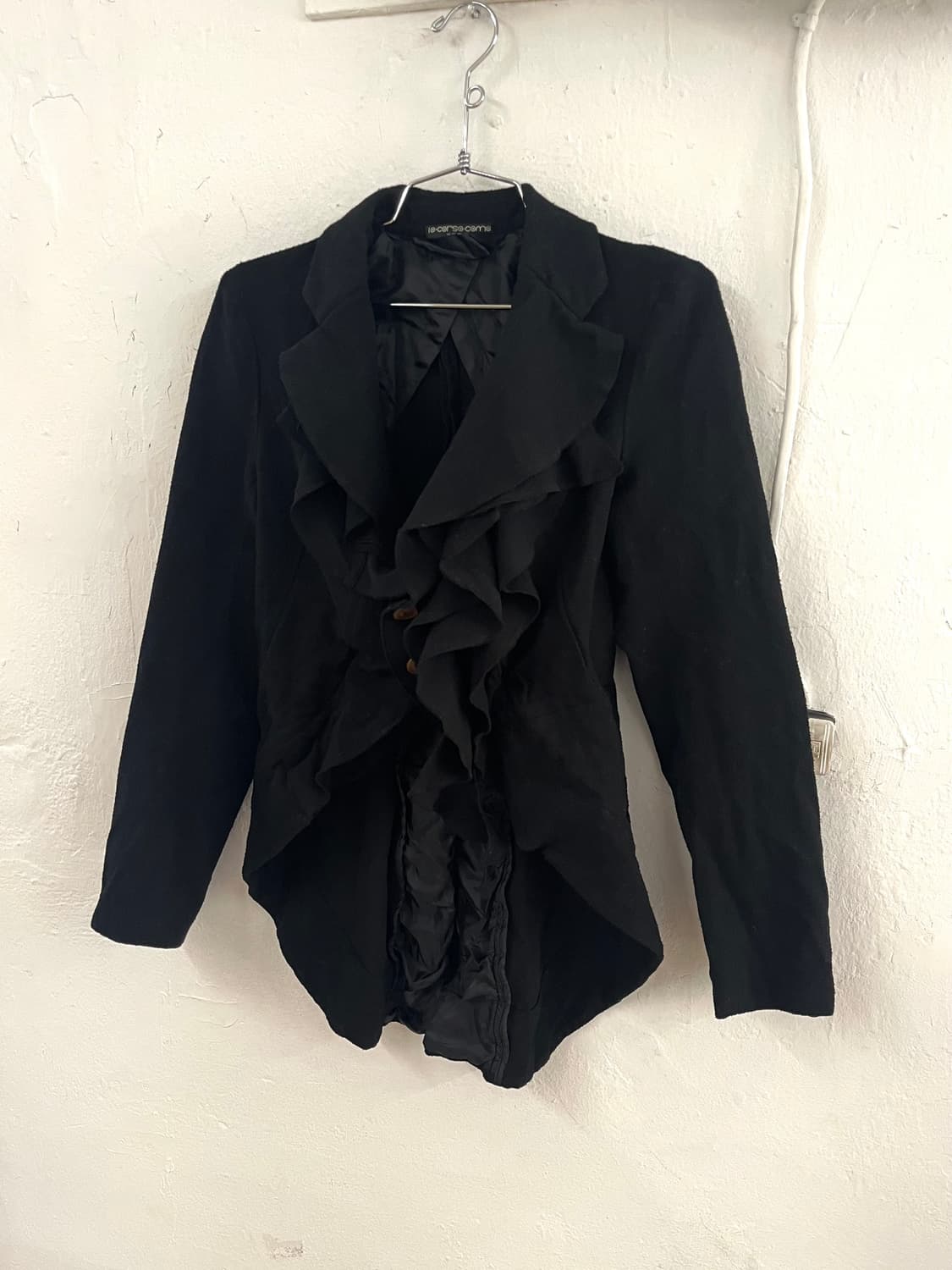 꼼데가르송 2011 아카이브 축융울 러플 자켓 상품이미지2