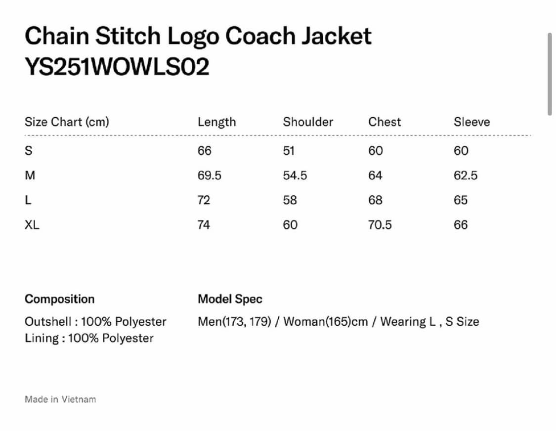 예스아이씨 코치 재킷 네이비 상품이미지4