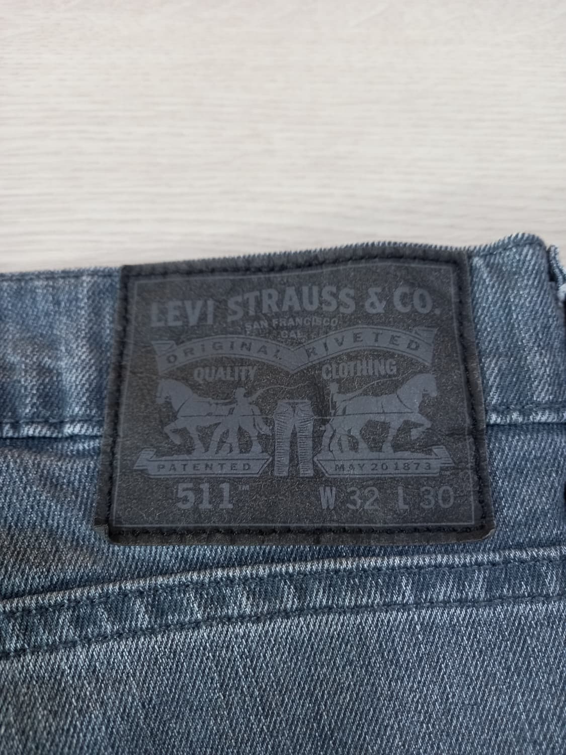 32 리바이스511 워싱 스판 슬림일자진 챠콜블루 32-310 상품이미지5