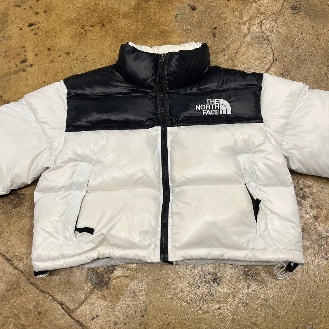 [정품/S] 노스페이스 우먼 눕시 크롭 패딩 화이트 b14 상품이미지2