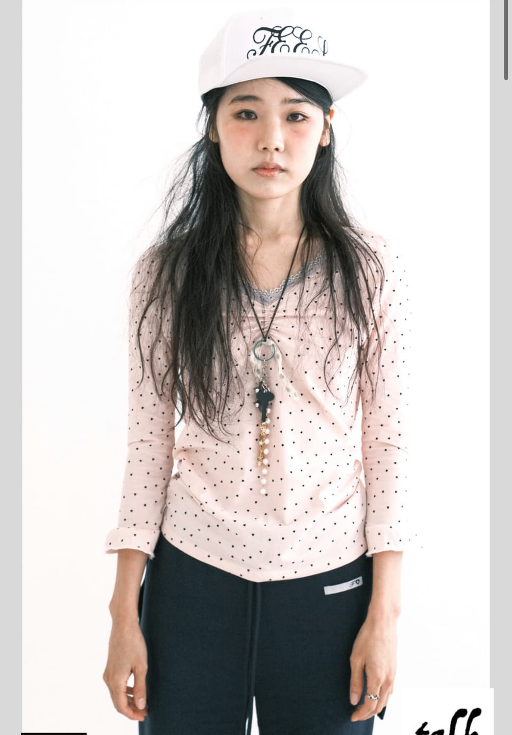 샵페어리 mini heart lace top light pink 상품이미지1