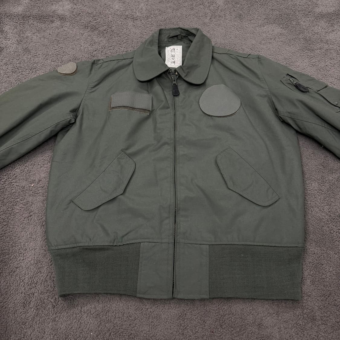 [ 대 ] 한국 공군 1993 노멕스 카키 항공점퍼 비행잠바 상품이미지3