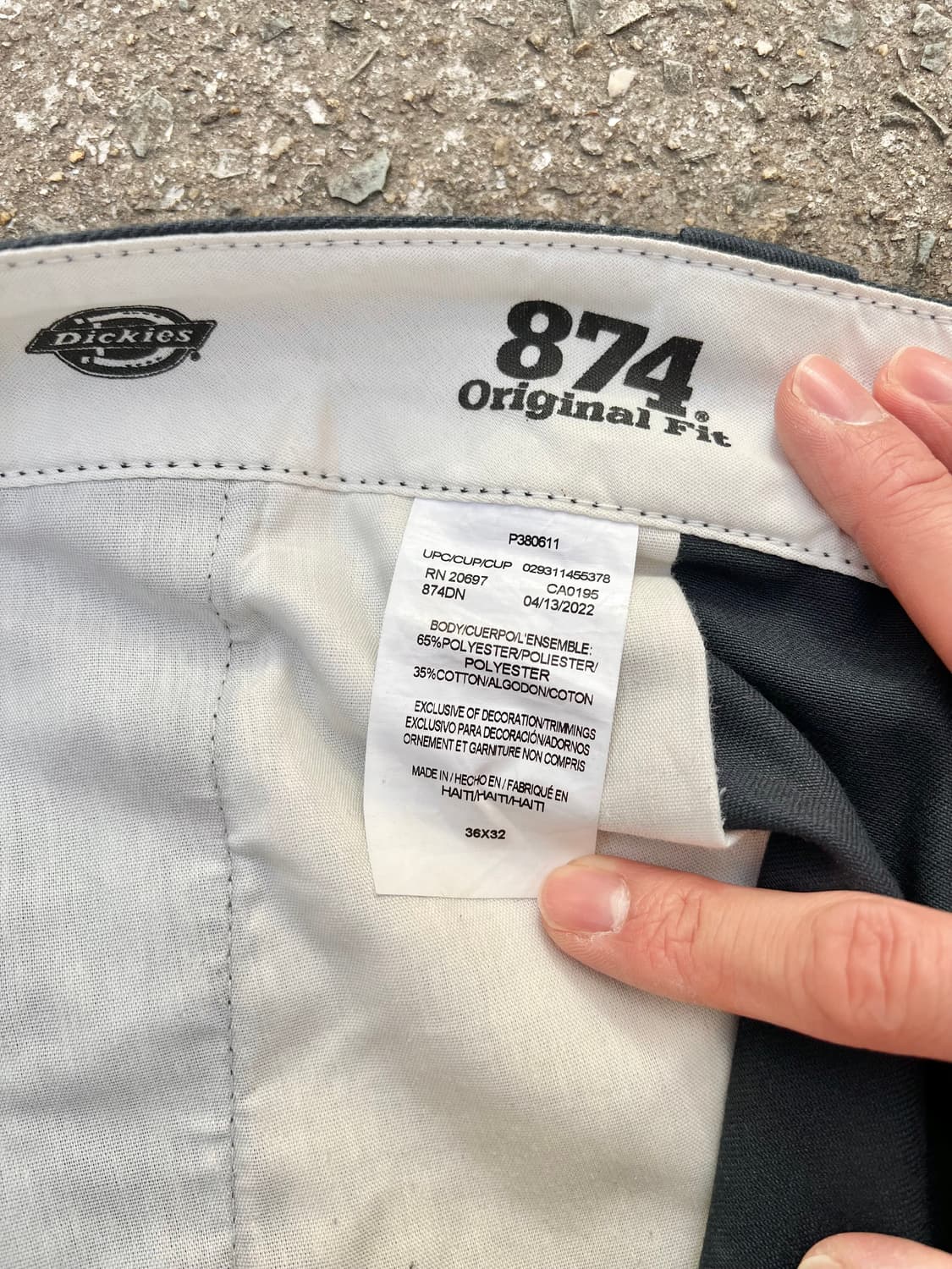 [Dickies] 디키즈874 haiti made 차콜 36x32 상품이미지3