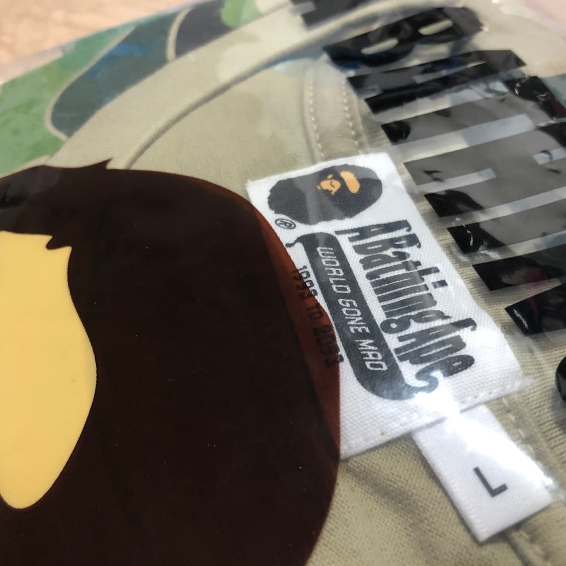 베이프 111 ABC 카모 ASNKA 티셔츠 그린 L 상품이미지5