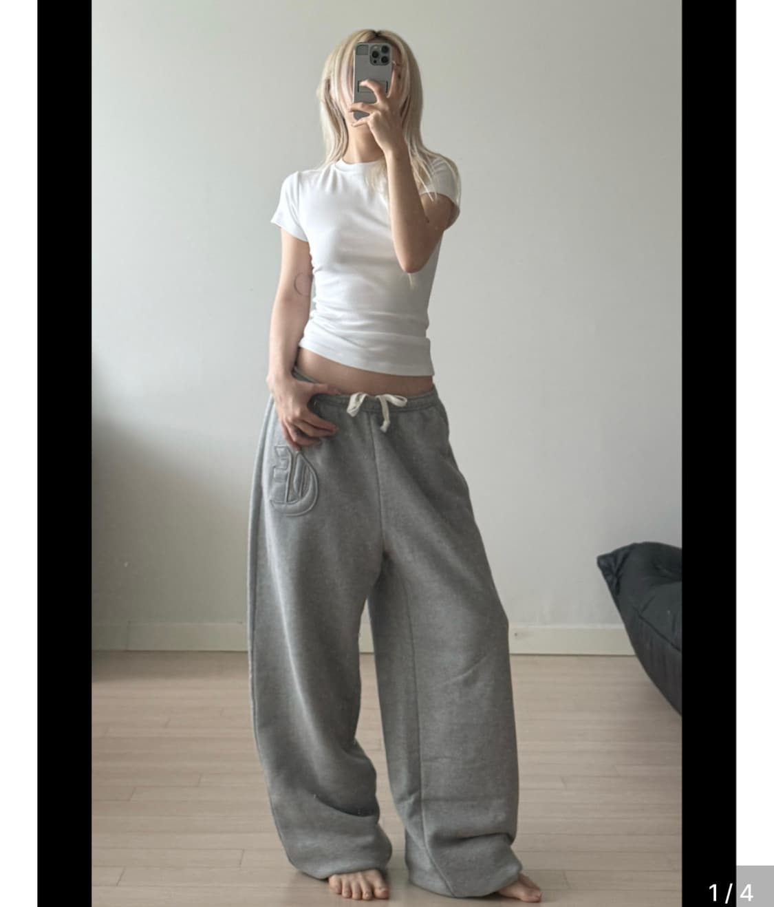 ERTR 이알티알 니들 콜라보 조거팬츠 그레이 L 상품이미지1