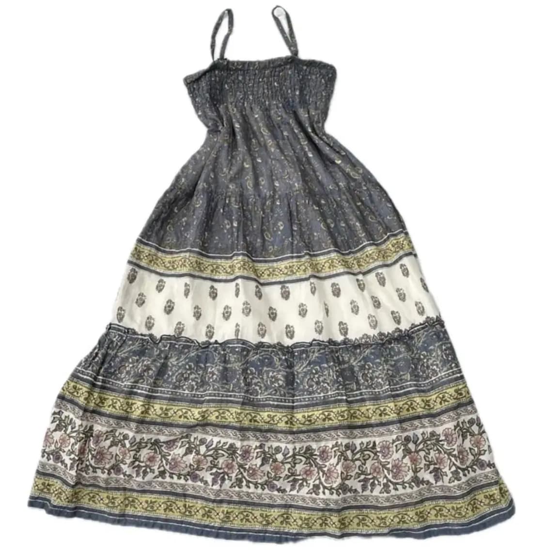 🍀하구미의 에스닉 롱  원피스 코디🍀 히피 레이어드 패턴 보헤미안  상품이미지4