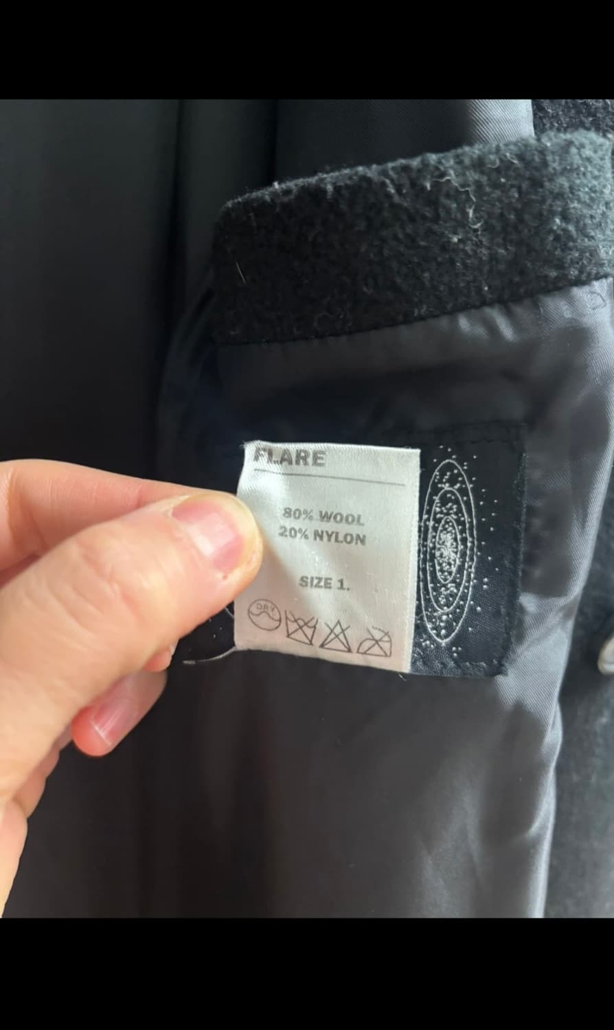 FLARE UP 블랙 오버사이즈 더블 롱 코트 상품이미지4