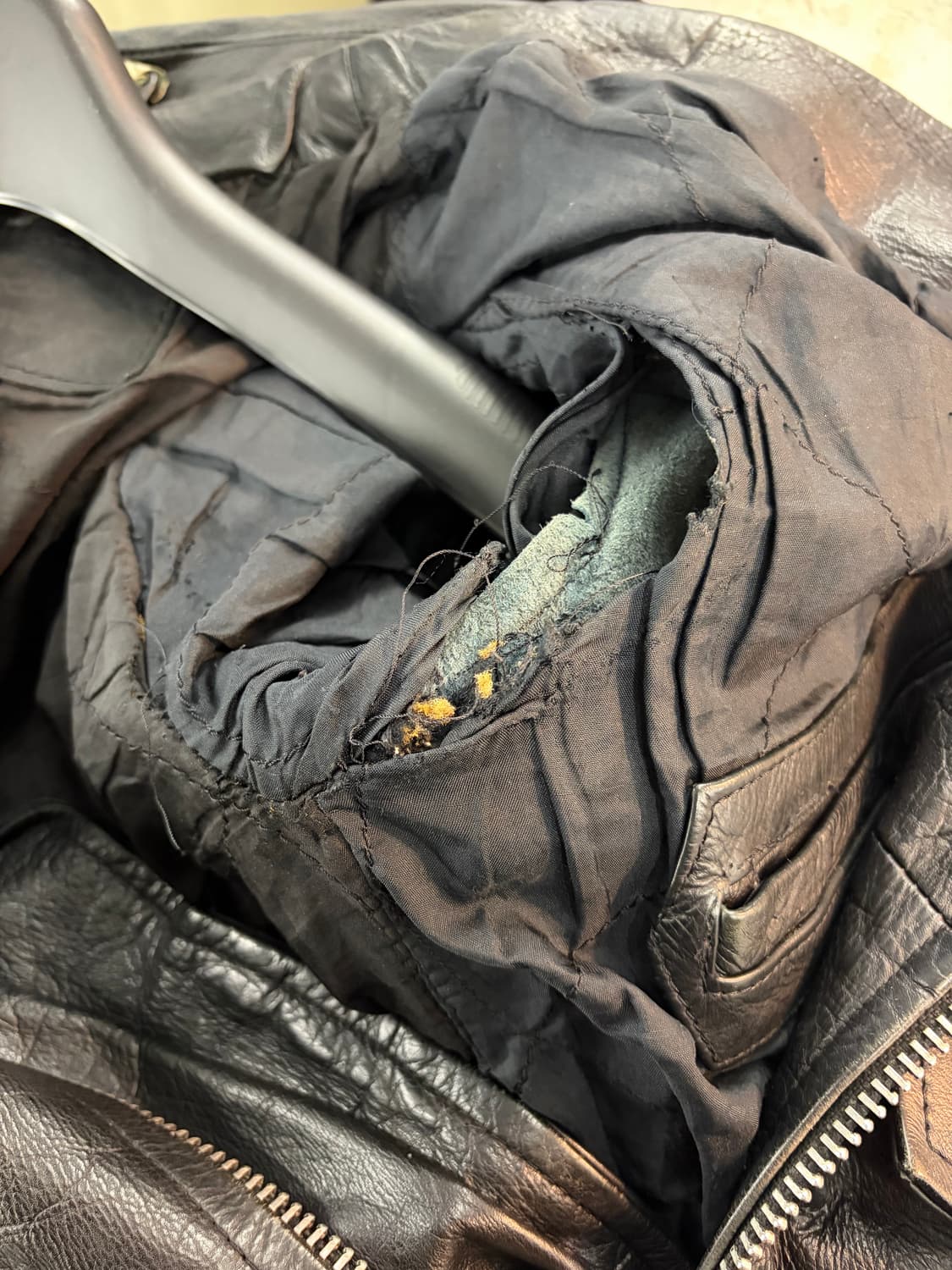 빈티지 블랙 레더 라이더 자켓 상품이미지4