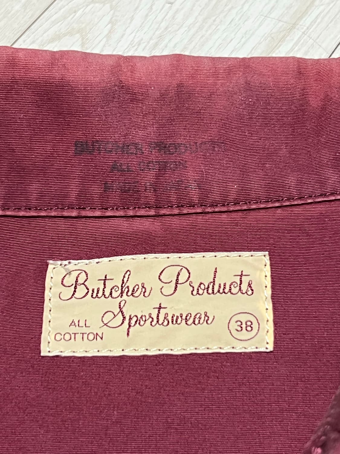 앳라스앤코 부처 프로덕트 버건디 짚업 자켓 38사이즈 상품이미지6