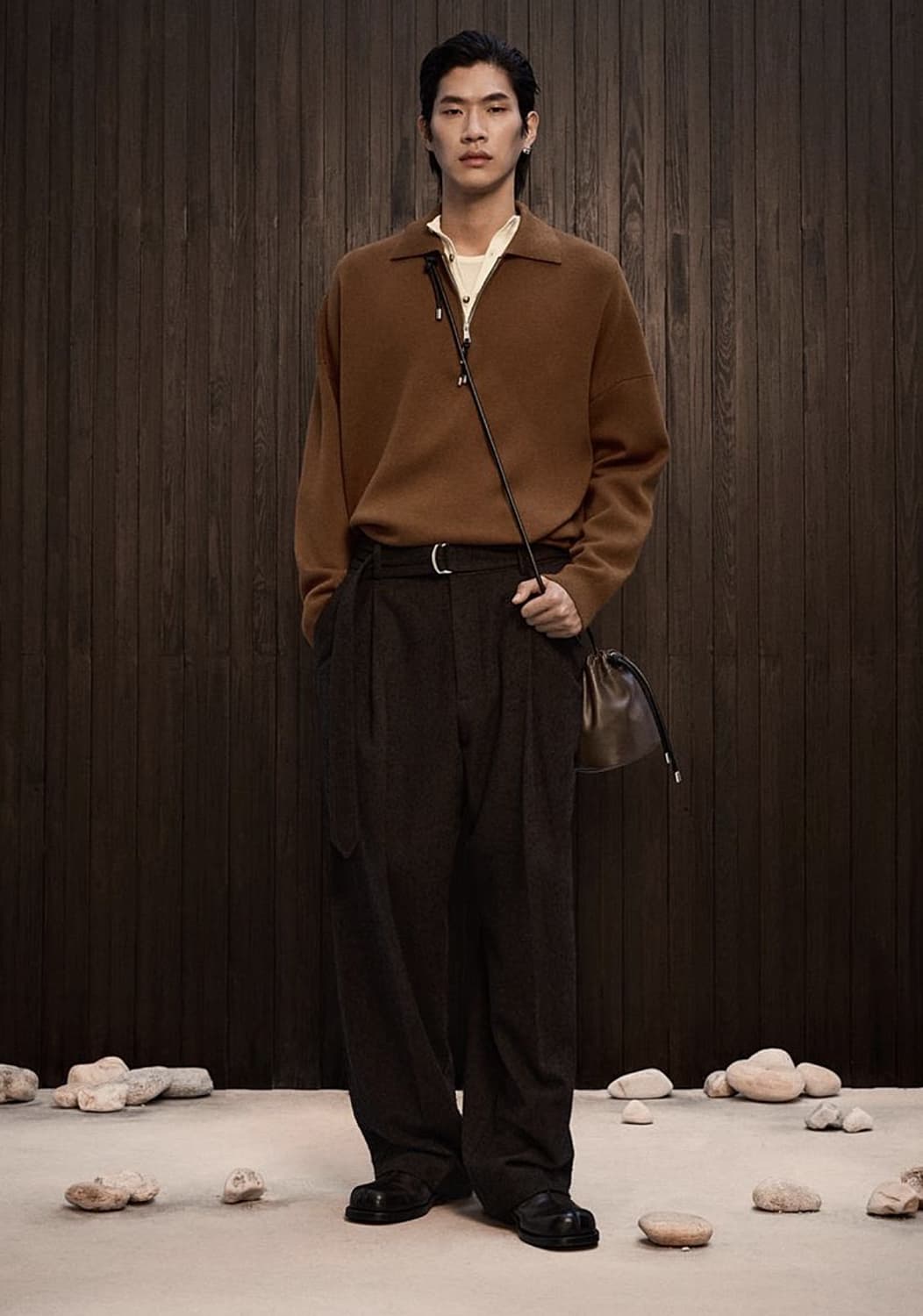 자라 나누시카 울 브라운 팬츠 상품이미지1