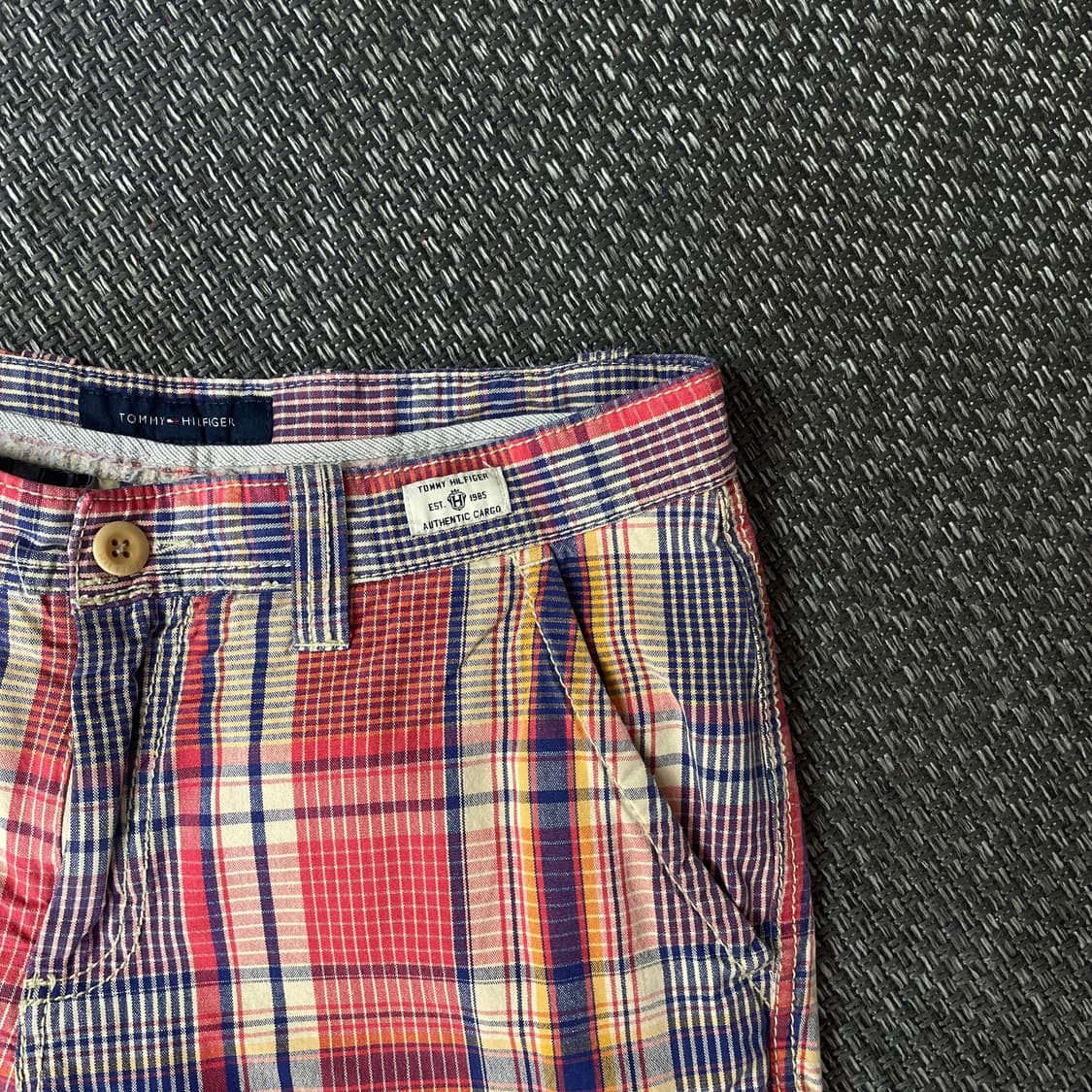 (32) 타미힐피거 마드라스 체크 패치워크 코튼 하프팬츠 상품이미지3