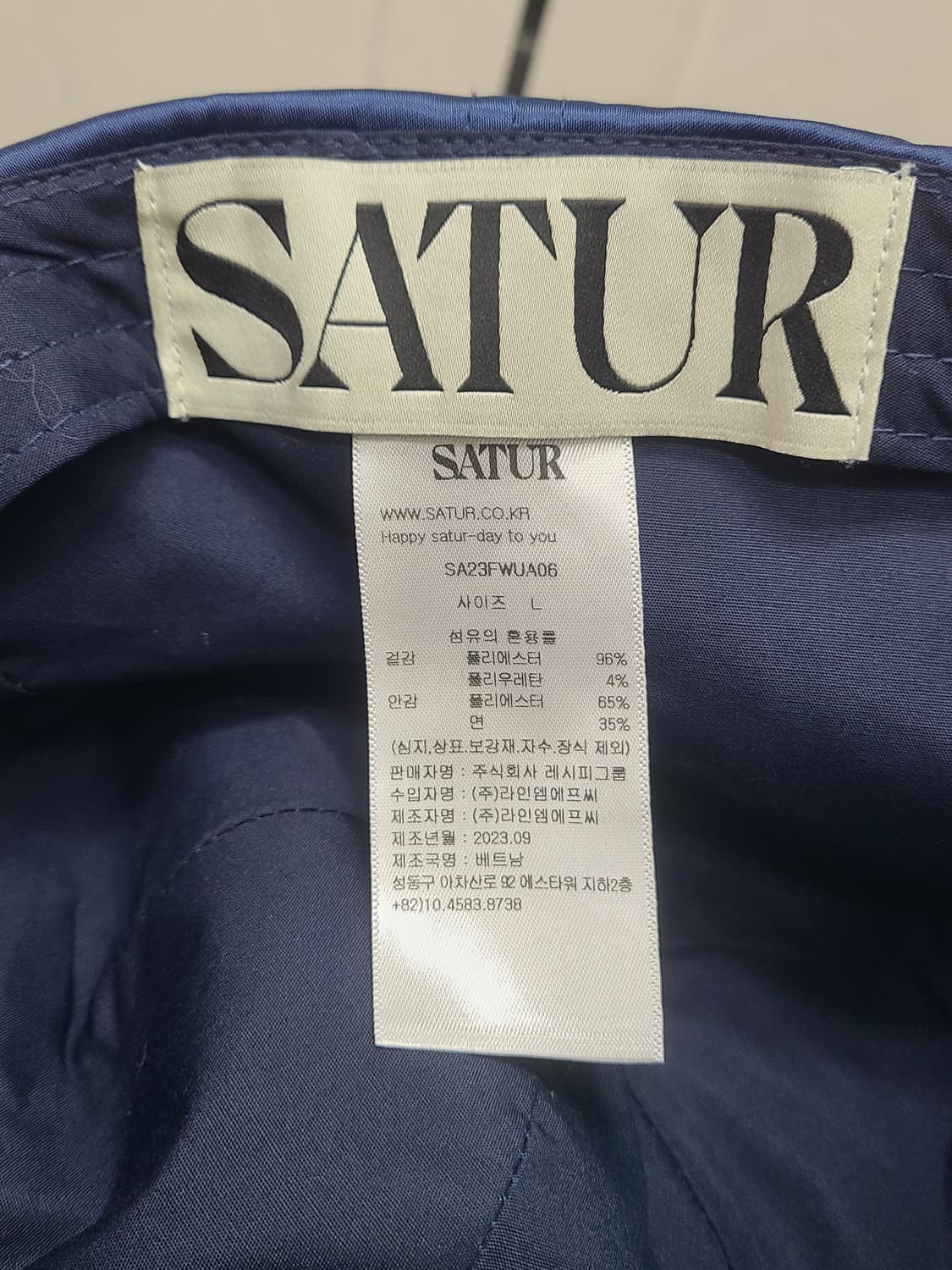 세터 네이비 새틴 볼캡 상품이미지6