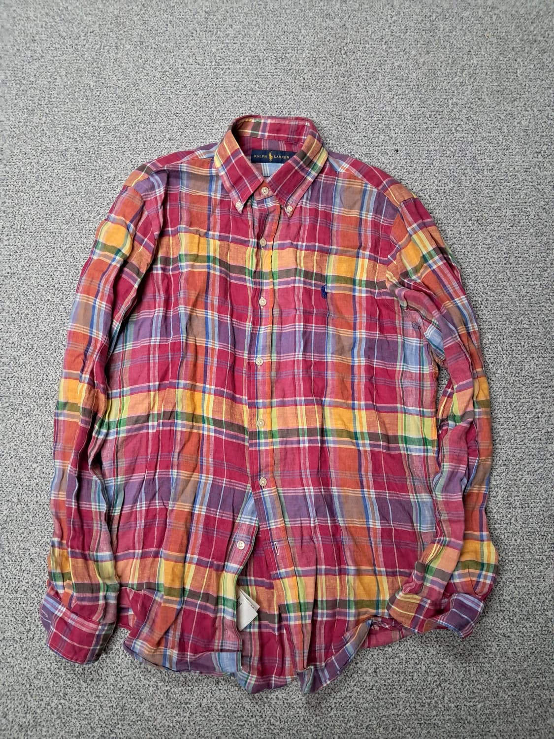 랄프 로렌(Polo Ralph Lauren)의 마드라스 체크 린넨 긴팔  상품이미지1